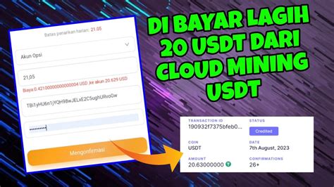 MANTAPDI BAYAR 20 USDT DARI MINING USDT TERCEPAT CUMA 3 HARI DOANG