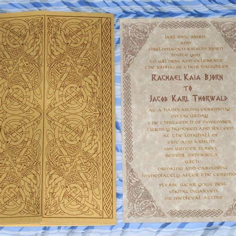 Viking Wedding Invitations - Etsy