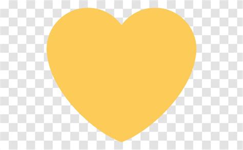 Emojipedia Heart Sticker Yellow - Symbol - Emoji Transparent PNG