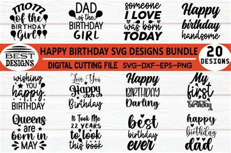 Happy Birthday Svg Design Bundle Graphic By Designstore99 Creative