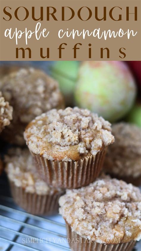 Sourdough Apple Cinnamon Muffins Recipe With Crumb Topping