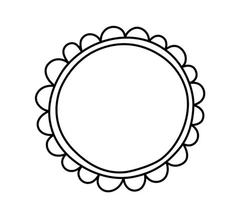 Doodle Retangle And Oval Scalloped Frames Hand Vector Image