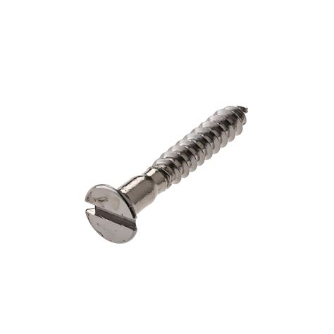 Chrome On Brass Woodscrew Slotted Csk Head Screwshop