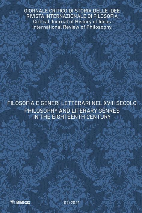 Giornale Critico Di Storia Delle Idee 2 2021 Filosofia E Generi