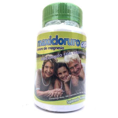 Cloruro De Magnesio Maxicloruro 100 Cap De 500 Mg Lenico