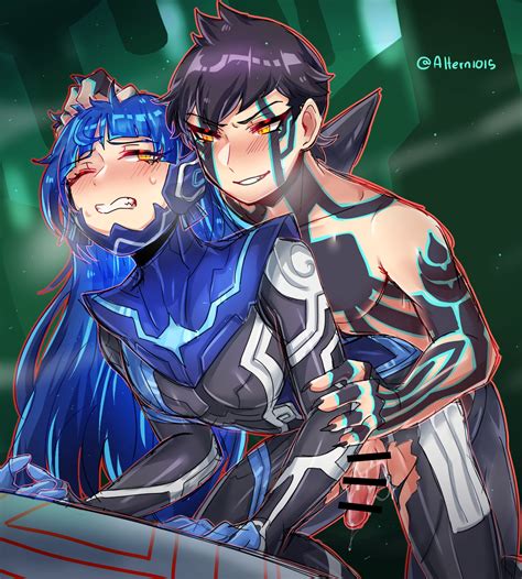 Rule 34 2boys Altern015 Anal Black Hair Blue Hair Blush Demi Fiend Femboy Hair Pull Hitoshura