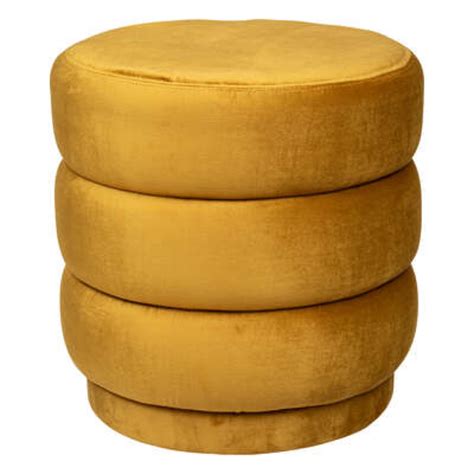 TKS Stool Sinan Velvet Mustard TKS The Kitchen Store