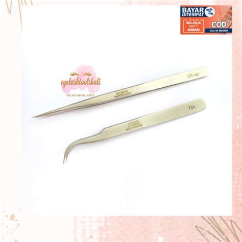 Jual Pinset Eyelash Extension Venus Tweezers Lurus Bengkok Shopee