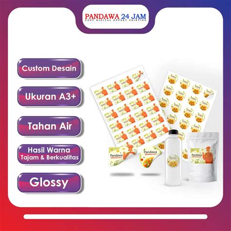 Stiker Vinyl Glossy Pandawa Percetakan Jam