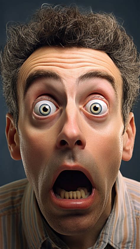 A Man S Eyes Bugging Out In Shocked Surprise His Eyebrows Shooting Up