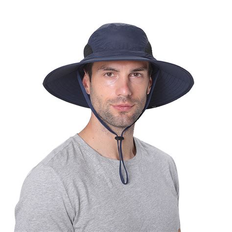 Waterproof Wide Brim Bucket Hat Breathable Summer Hat Foldable Boonie