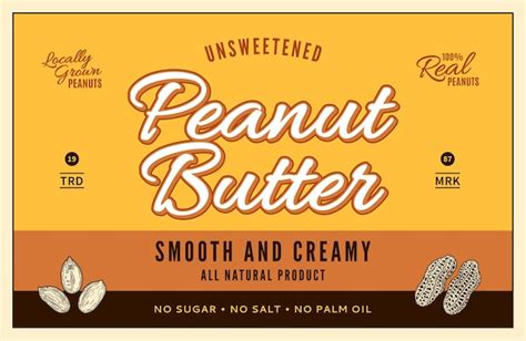 Set Of Templates Label For Peanut Butter Vector Image, 49% OFF