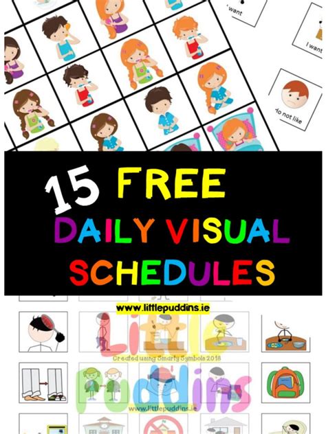 Free Visual Schedules Little Puddins Free Printables