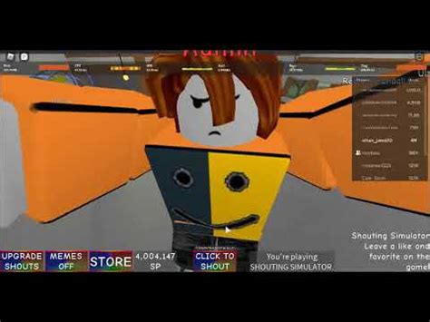 Roblox Shouting Simulator YouTube