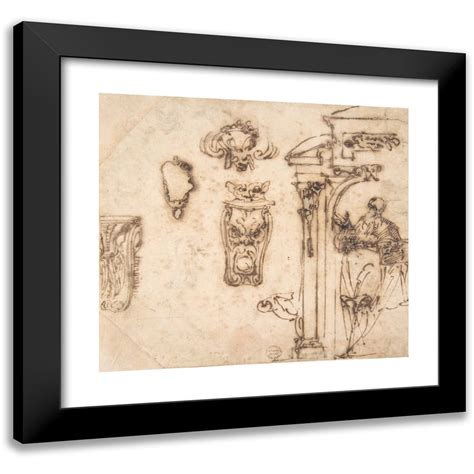 School Of Michelangelo Buonarroti 22x20 Black Modern Framed Museum Art