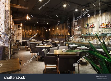 Interior Cozy Restaurant Contemporary Design Loft Stock Photo 709645828 | Shutterstock