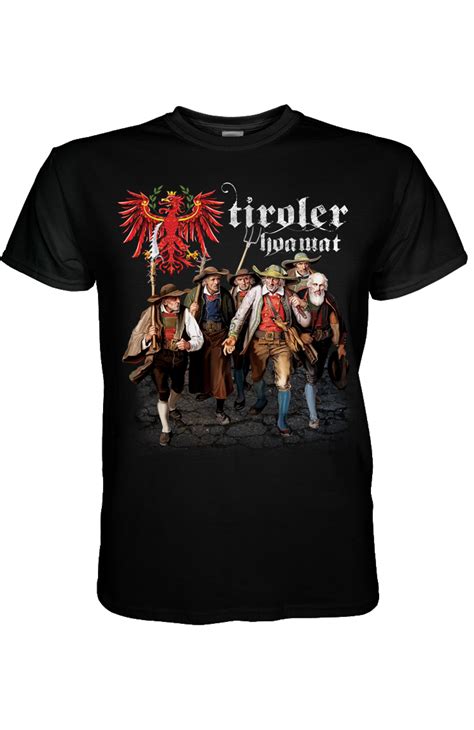 Designer Tshirt Tiroler Hoamat Adler Brust Und R Ckendruck