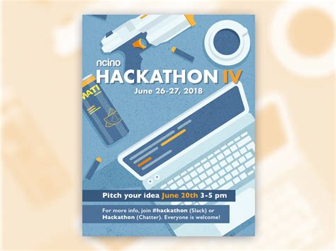 Hackathon Poster By Erin Kennedy For Ncino On Dribbble