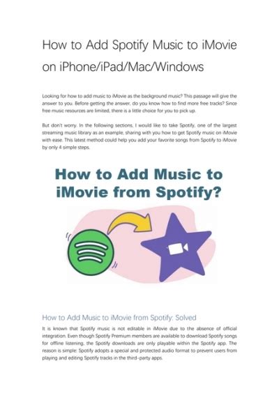 How To Add Spotify Music To Imovie On Iphone Ipad Mac Windows