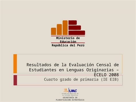 PPT Resultados de la Evaluación Censal de Estudiantes en Lenguas