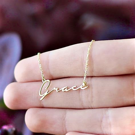 14k Gold Name Necklace Personalized Necklace Custom Necklace Dainty