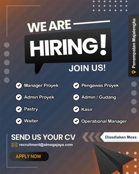 Lowongan Kerja Manager Proyek Pengawas Proyek Admin Proyek Admin