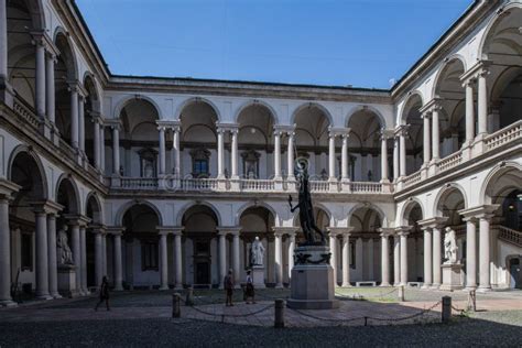 Accademia Di Brera Courtyard Milan Stock Photos Free Royalty Free