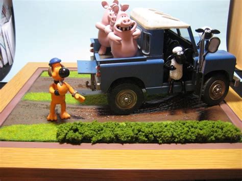 Airfix Shaun The Sheep And Land Rover Ready For Inspection