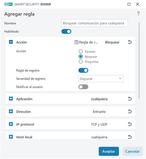 Agregar O Editar Reglas Del Firewall ESET Smart Security Premium 17