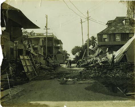 45 Hanover Street Kingston After 1907 Earthquake Photograph By Taylor Download Scientific