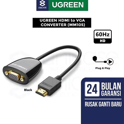 Jual Cable Adapter Hdmi To Vga Converter Proyektor Ugreen Connector