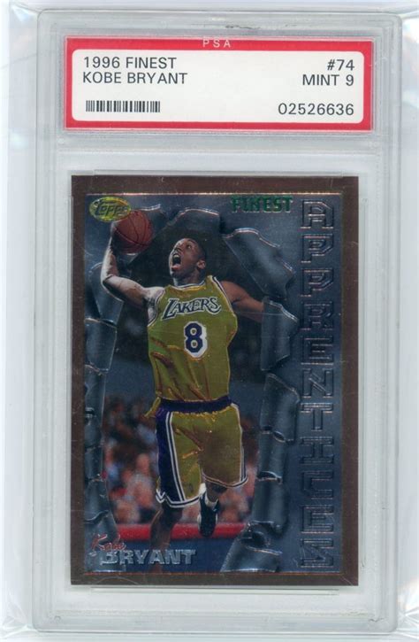 Kobe Bryant Topps Finest Rookie Card Psa Froggers House Of