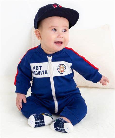 HOT BISCUITS ベビー服 ロンパース ジャージ素材スポーティカバーオール ZOZOTOWN Yahoo 店 通販 Yahoo ショッピング
