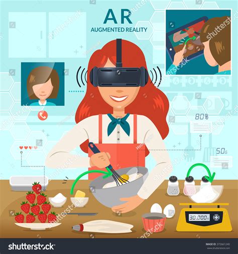 Augmented Reality Be Used Cooking Field Stock Vector (Royalty Free
