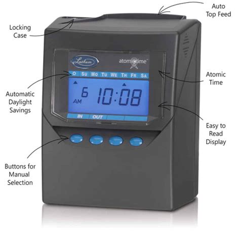 lathem  calculating atomic time clock   timeclocks