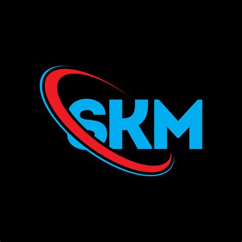 SKM logo. SKM letter. SKM letter logo design. Initials SKM logo linked with circle and uppercase ...