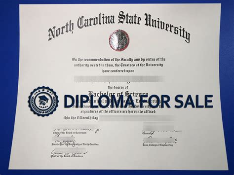 Buy North Carolina State University (NC State) Diploma