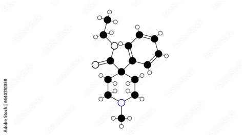 ภาพประกอบสตอก pethidine molecule structural chemical formula ball