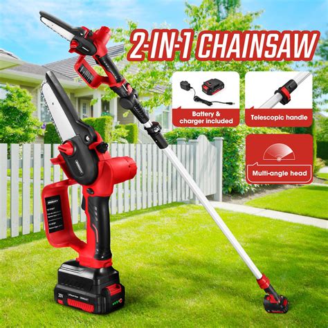 Chainsaw Wood Cutter Cordless Electric Mini Pole Telescopic Handheld