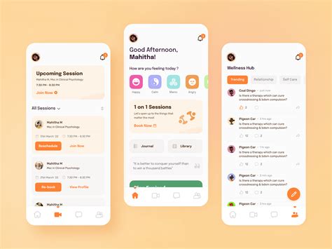 wellness app ui  behance