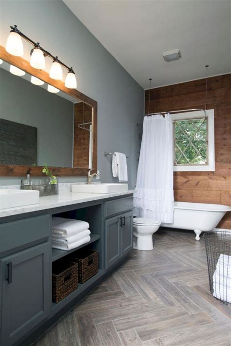 150 Stunning Farmhouse Bathroom Tile Floor Decor Ideas And Remodel To