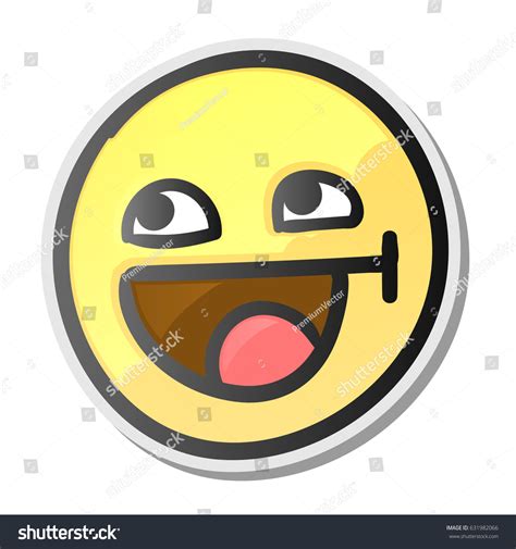 Cute Emoji Smiling Face Open Mouth Stock Vector (Royalty Free ...