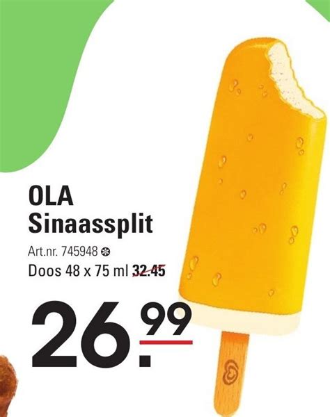 Ola Sinaassplit X Ml Aanbieding Bij Sligro