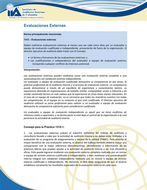 Evaluaciones Externas