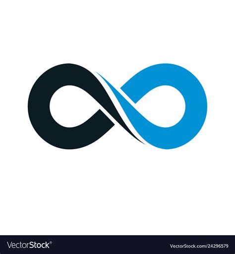 Endless infinity loop symbol conceptual logo Vector Image