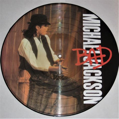 Michael Jackson Bad Uk Lp Picture Disc Epic Vinyl Rare Dancing Chains