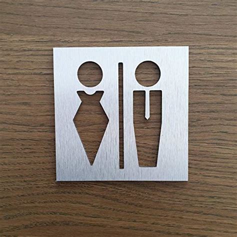 Buy Bsydesign Aluminium Bathroom Sign Restroom Restroom Door Decoration Unisex Toilet Plaque