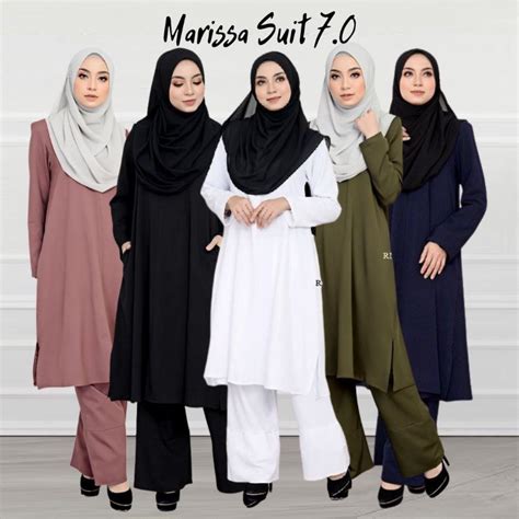 Suit Labuh Muslimah Jubah Seluar Marissa Baju Haji Umrah Travel