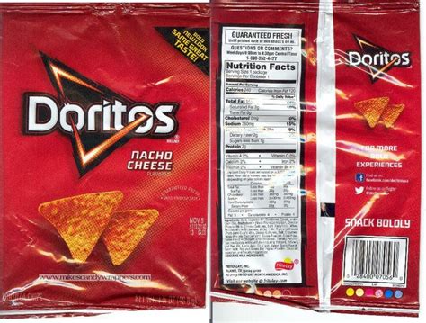 Doritos Chip Bag Template