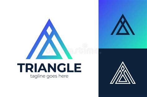 Letra Triangular Un Logotipo Una Carta Trinity Icono Vector Logo